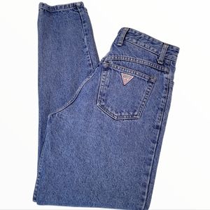 Guess Vintage High-Rise Mom Jeans Medium Wash Size 30